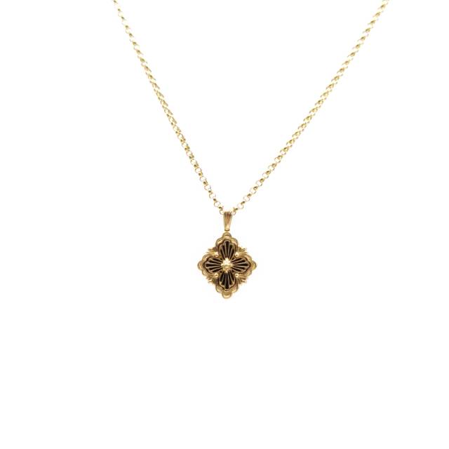BUCCELLATI Opera Tulle Necklace With Onyx 18K yellow gold