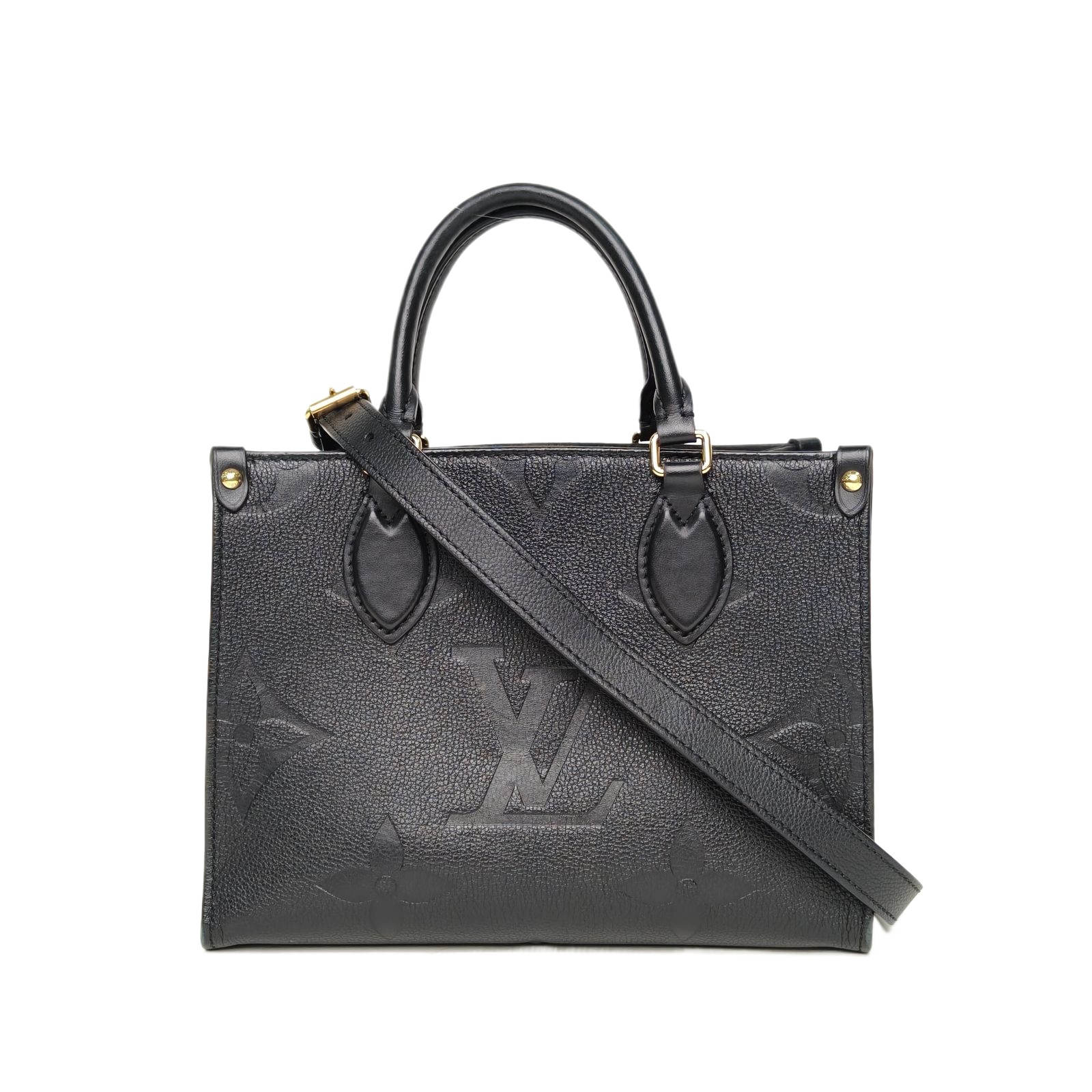Louis Vuitton Onthego PM 25 Bag Black Leather
