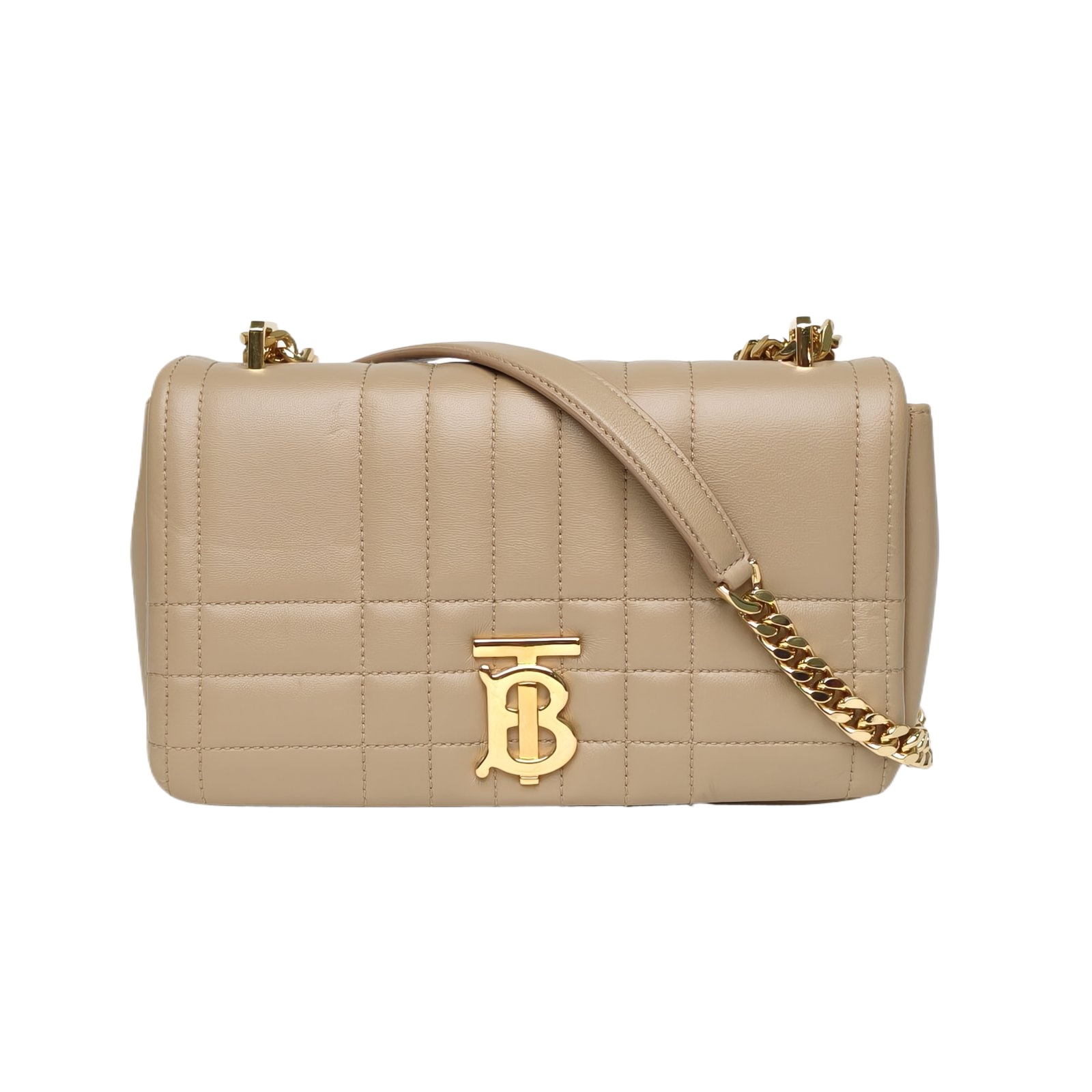 Burberry Lola Small 23 Bag Beige Leather