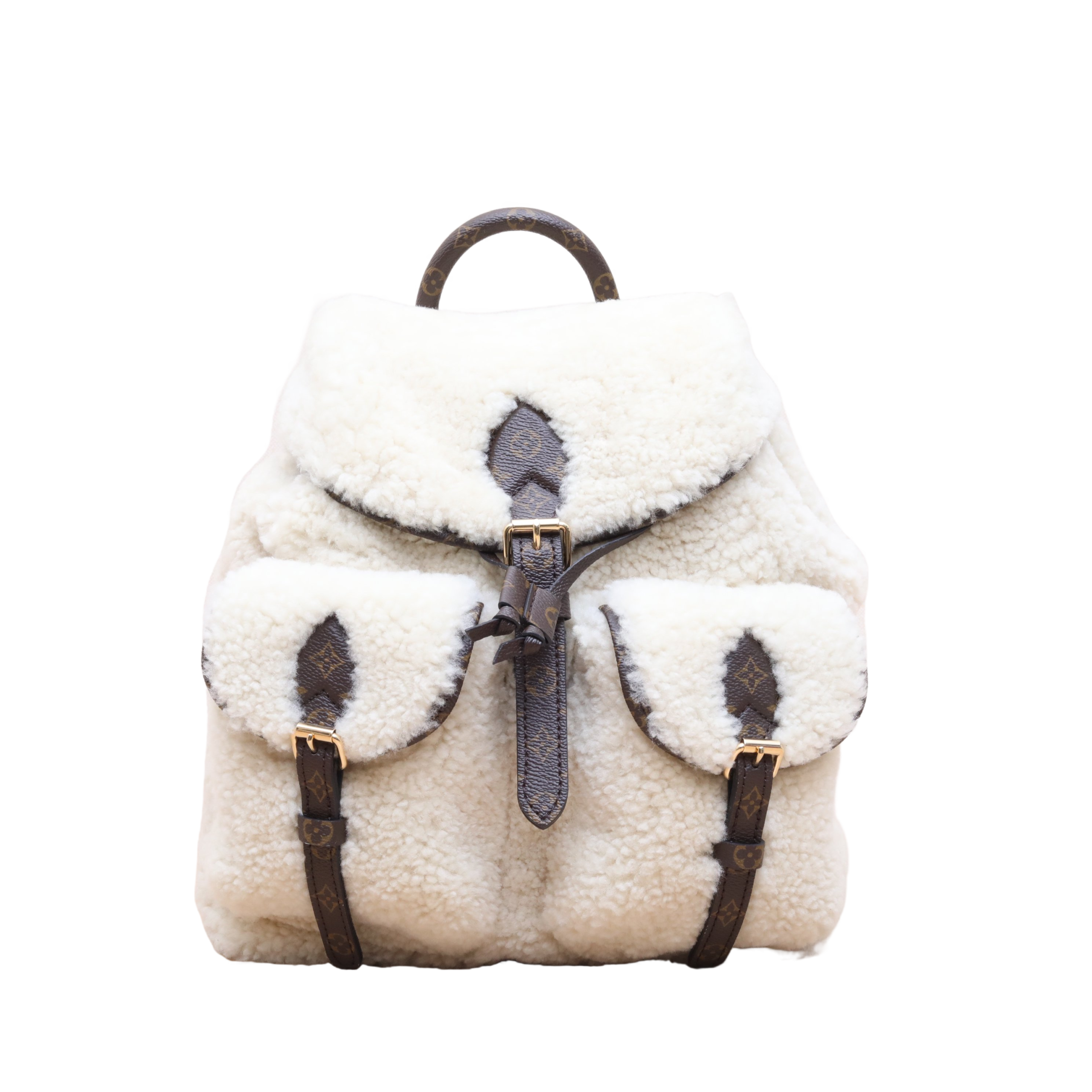 LOUIS VUITTON Backpack in Shearling and PVC