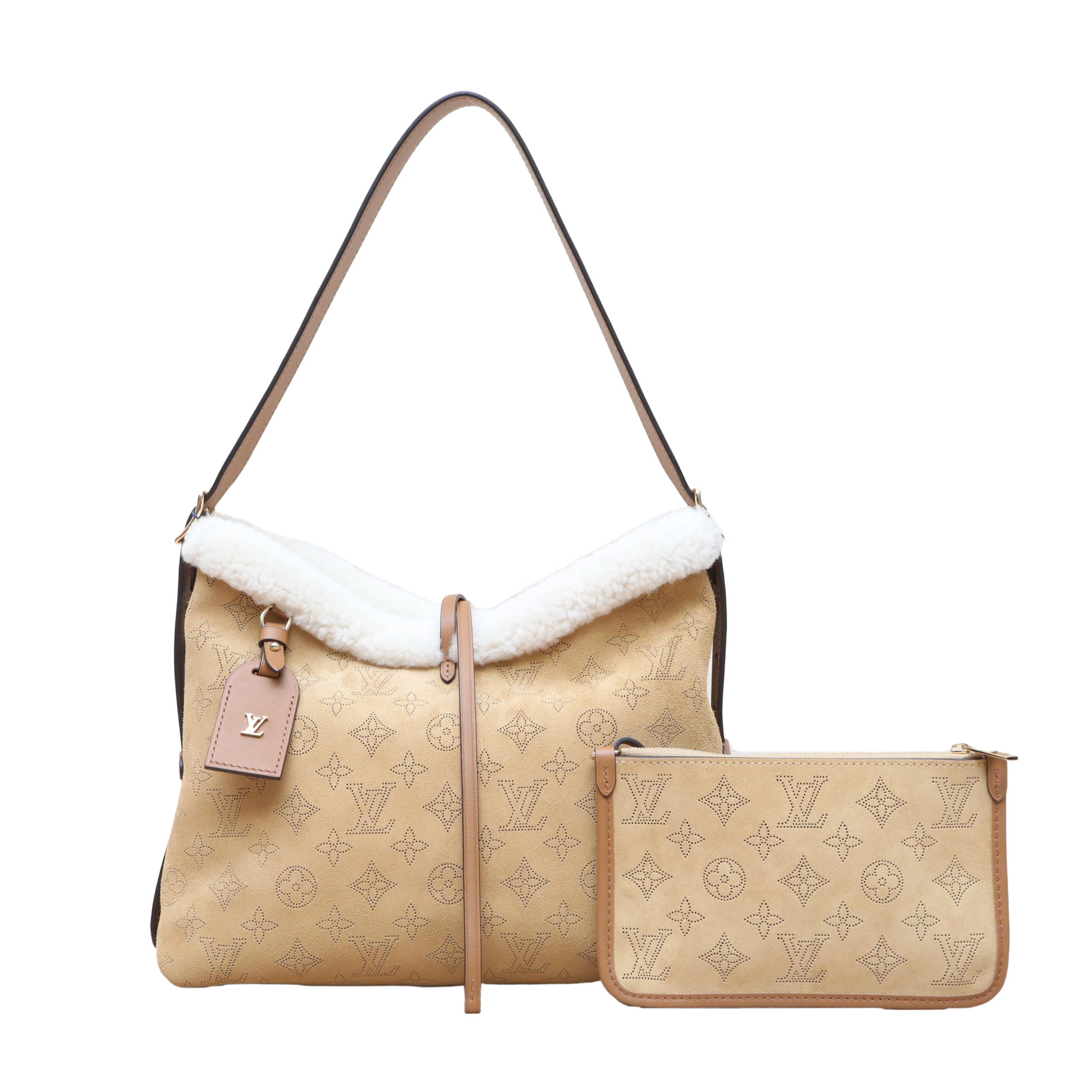 LOUIS VUITTON Carryall Bag in Monogram Canvas and Shearling