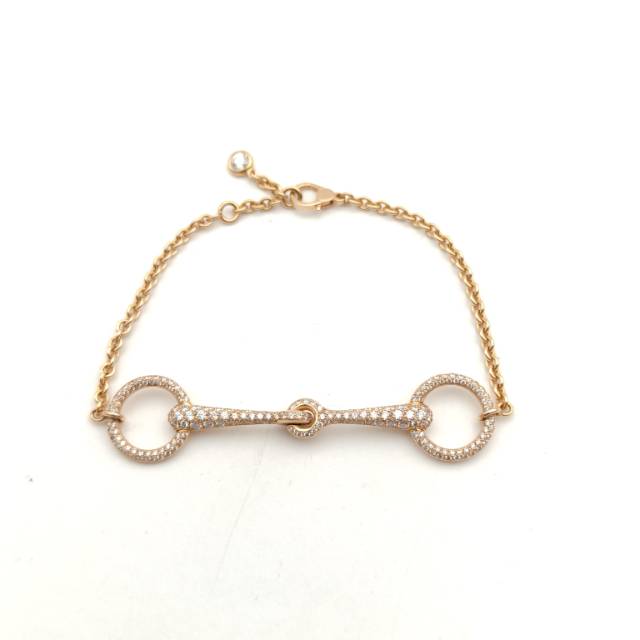 HERMÈS GALOP BRACELET WITH DIAMONDS 18K PINK GOLD