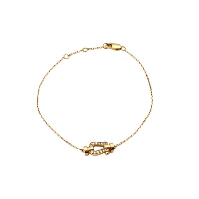 FRED FORCE 10 MINI BRACELET WITH DIAMONDS 18K YELLOW GOLD