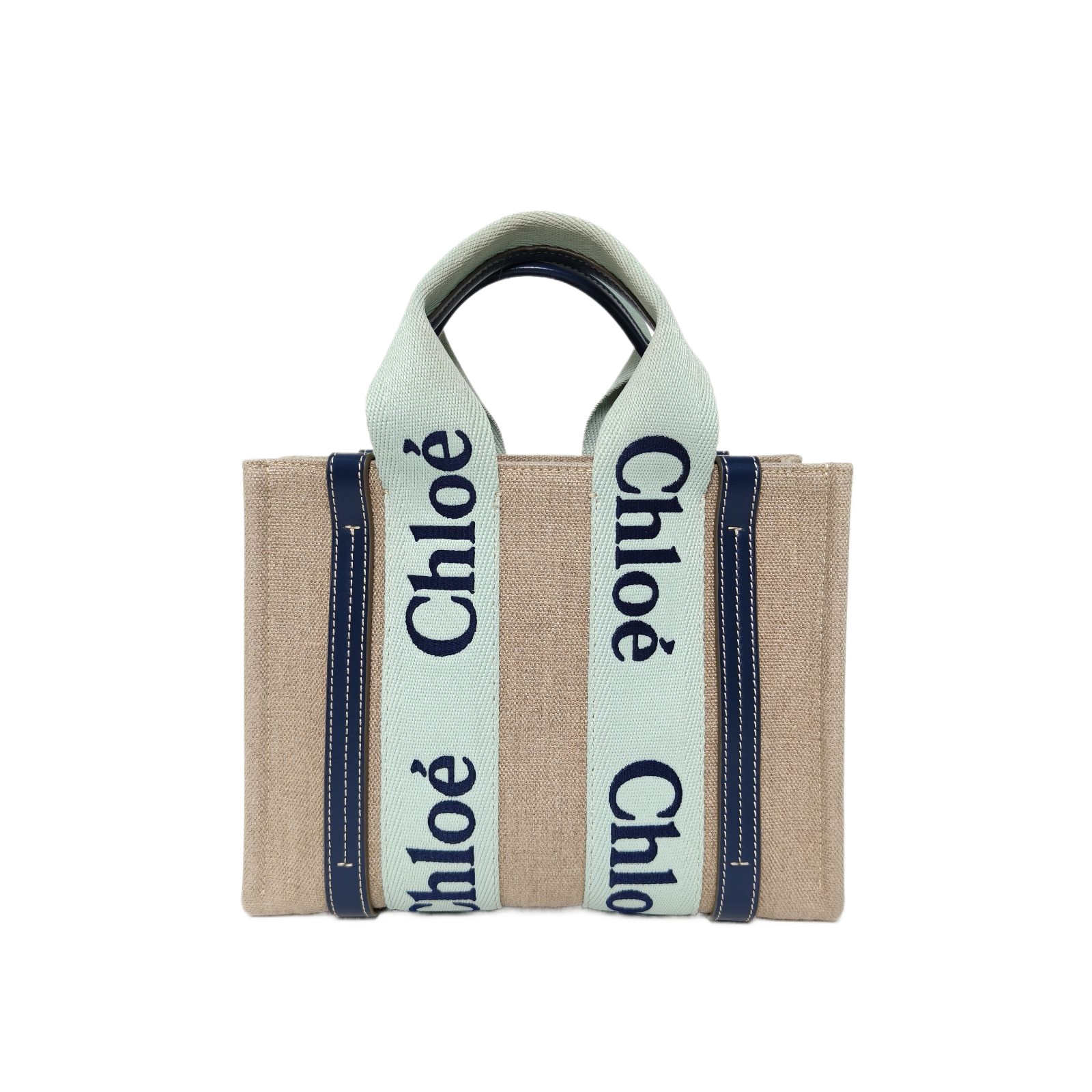 Chloe Woody Tote Small 26 Colorblock Canvas