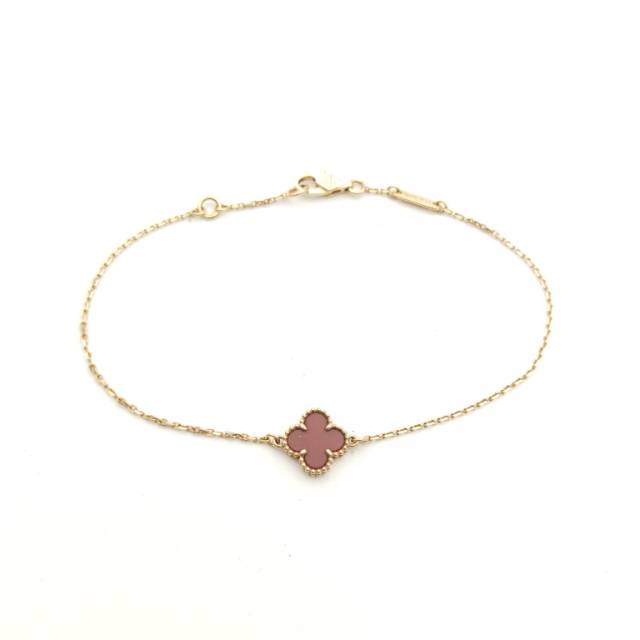 VAN CLEEF & ARPELS SWEET ALHAMBRA CARNELIAN BRACELET 18K PINK GOLD