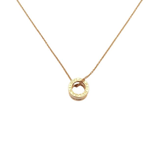 BVLGARI B.ZERO1 NECKLACE WITH WHITE CERAMIC 18K PINK GOLD