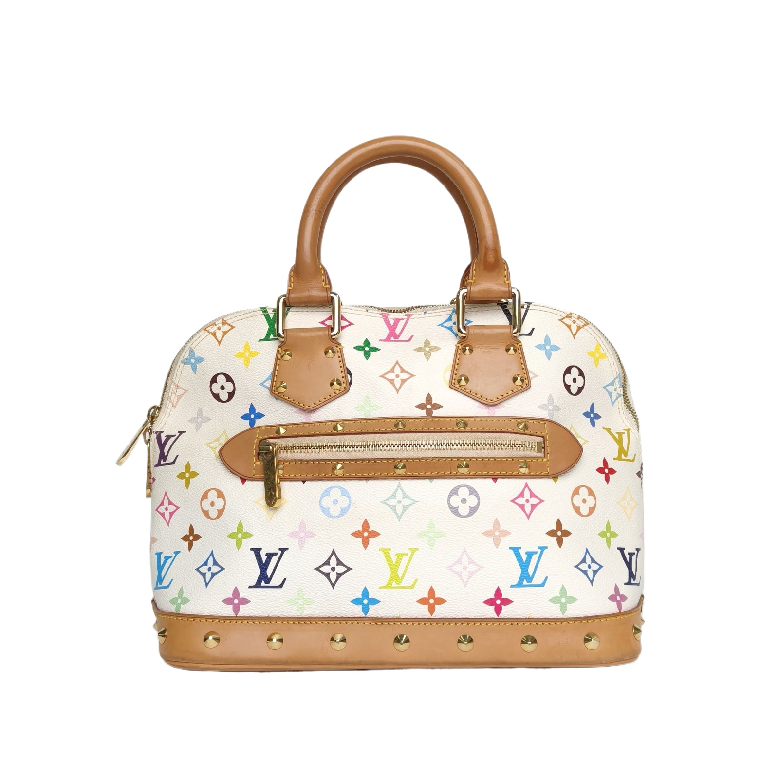 Louis Vuitton Vintage Multicolor White Speedy Bag