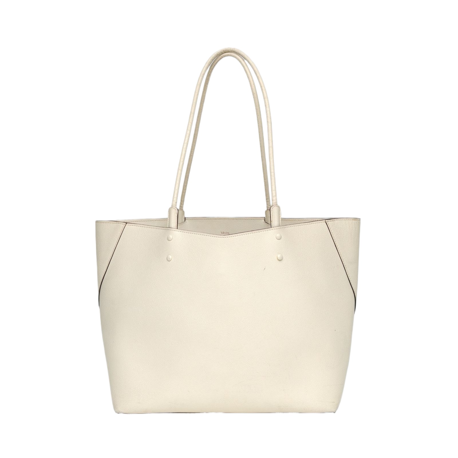 Valextra Iside Large White Tote Bag