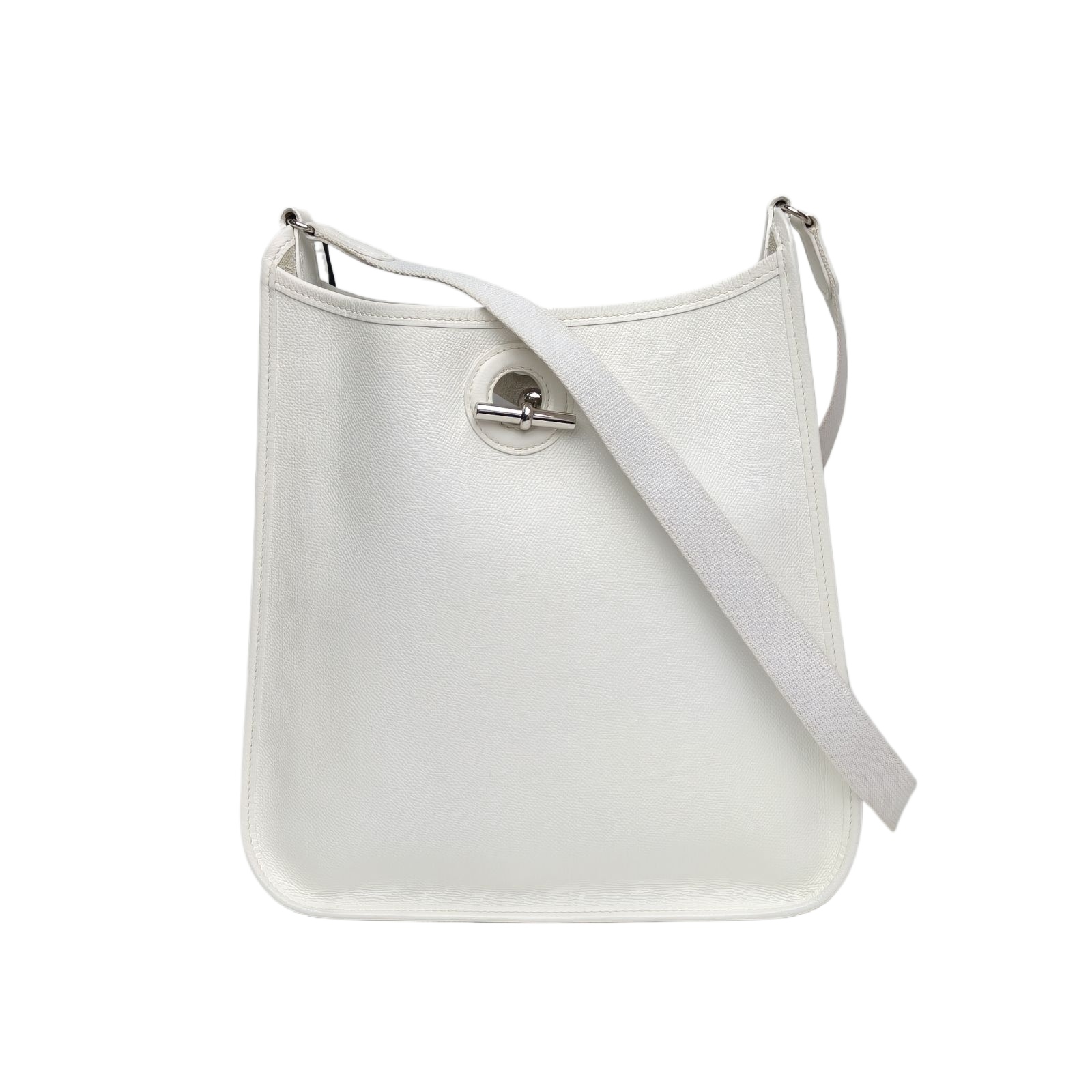 HERMES Evelyn 29 01 Blanc Clemence Leather
