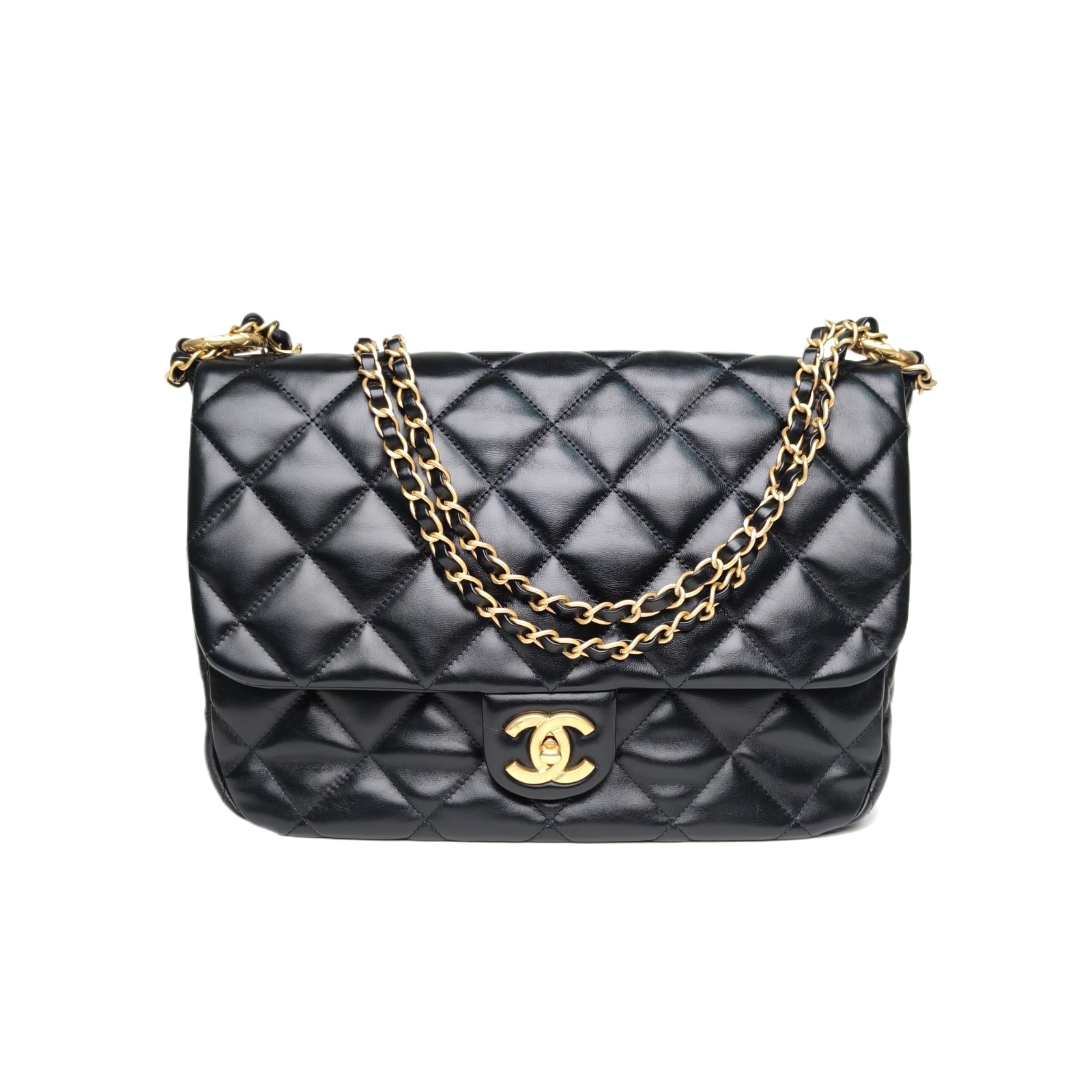 Chanel Classic Flap 30 Black Lambskin Leather