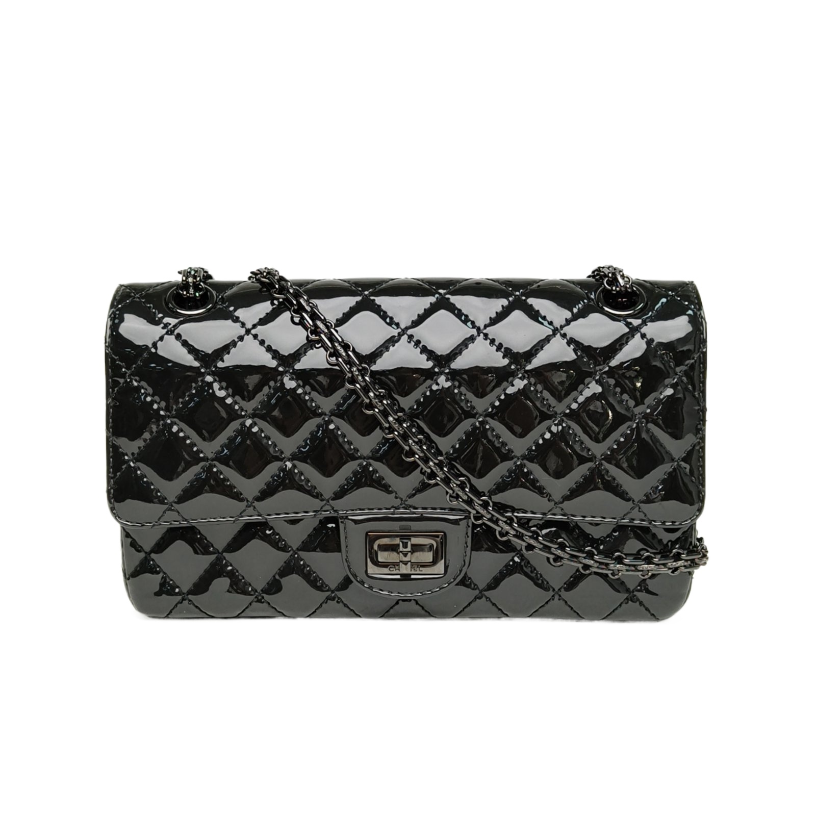 Chanel 2.55 Reissue Mini 24 Black Patent Leather