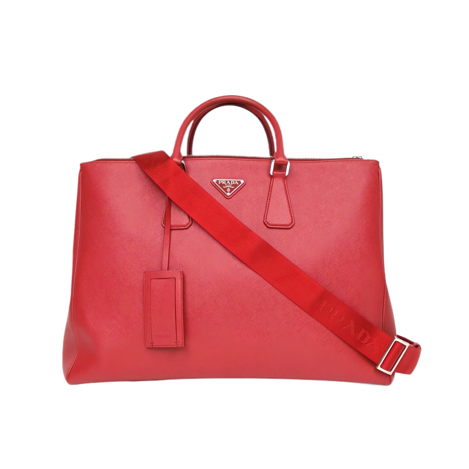 Prada Galleria Extra Large Red Saffiano Leather