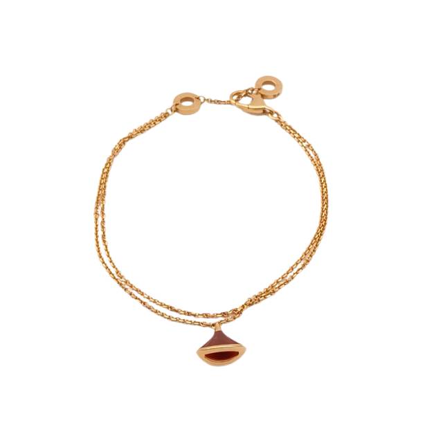 BVLGARI DIVAS' DREAM Bracelet 18K Pink Gold with Carnelian