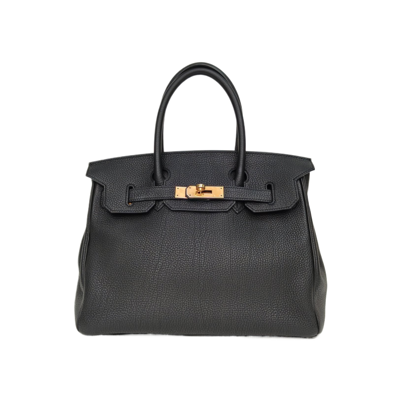 HERMES Birkin 30 Black Togo Leather