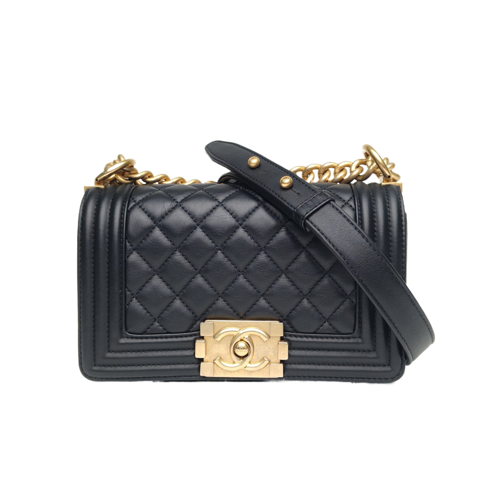Chanel Leboy 20.5 Black Leather