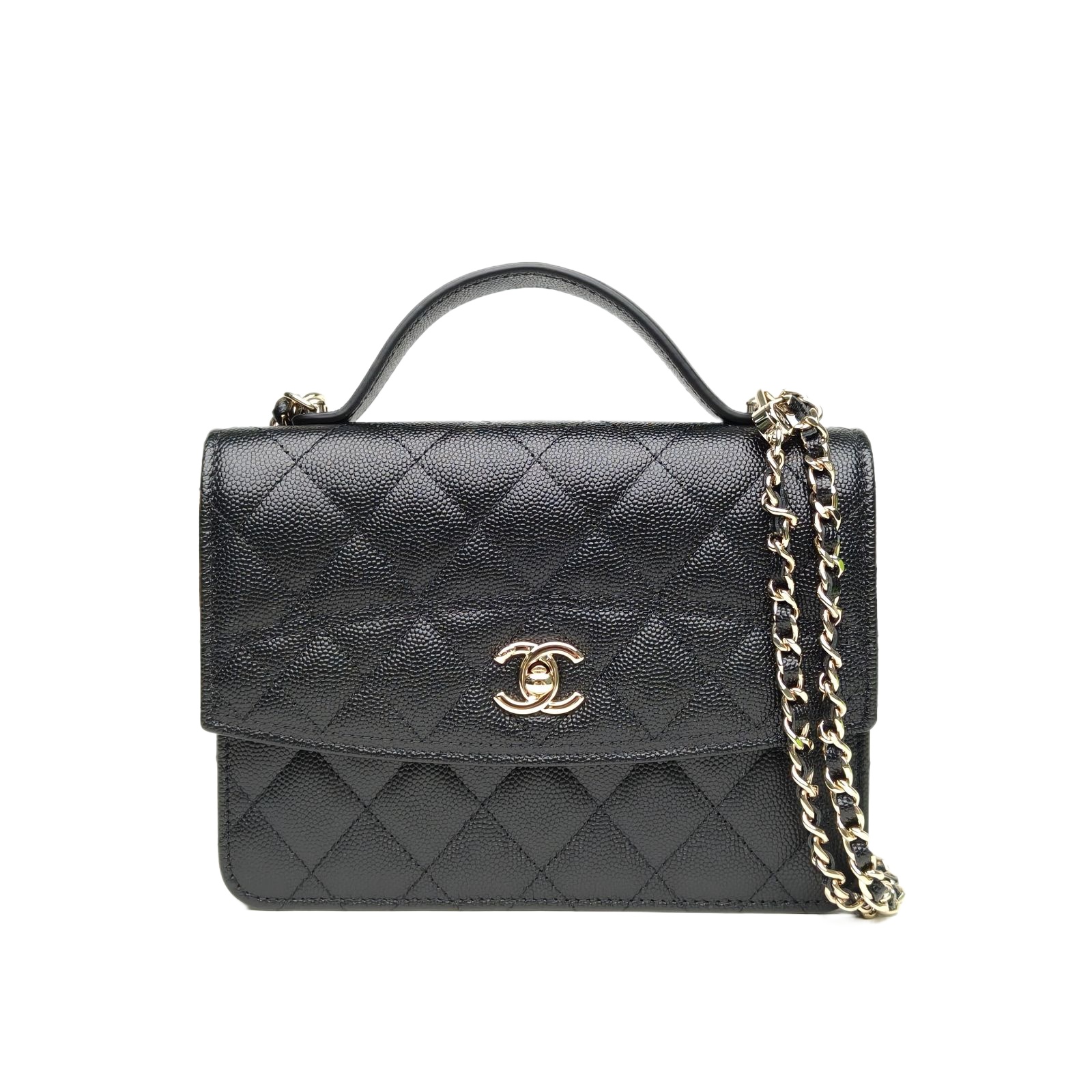 Chanel Organ Bag Quilted Caviar Leather