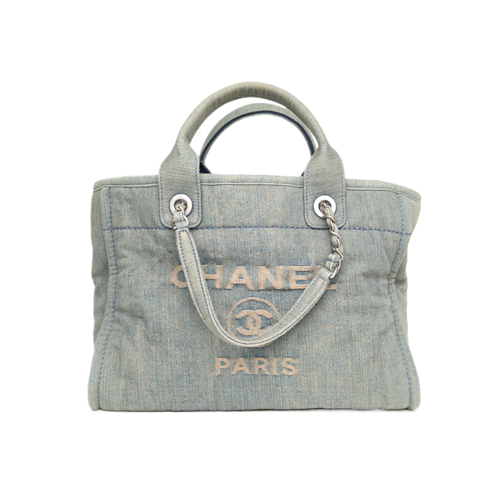 Chanel Beach Tote Small 23S Denim Blue Canvas