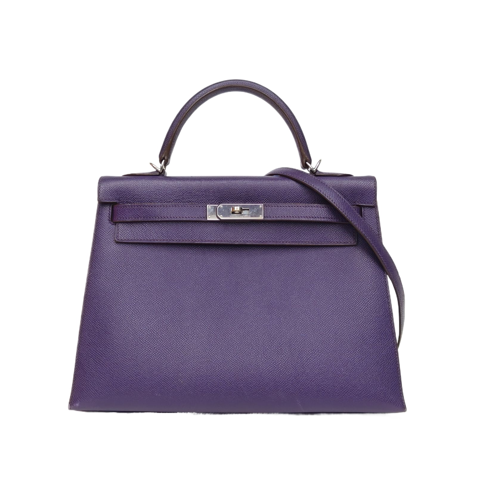 HERMES Kelly 32 Iris Epsom Leather Bag