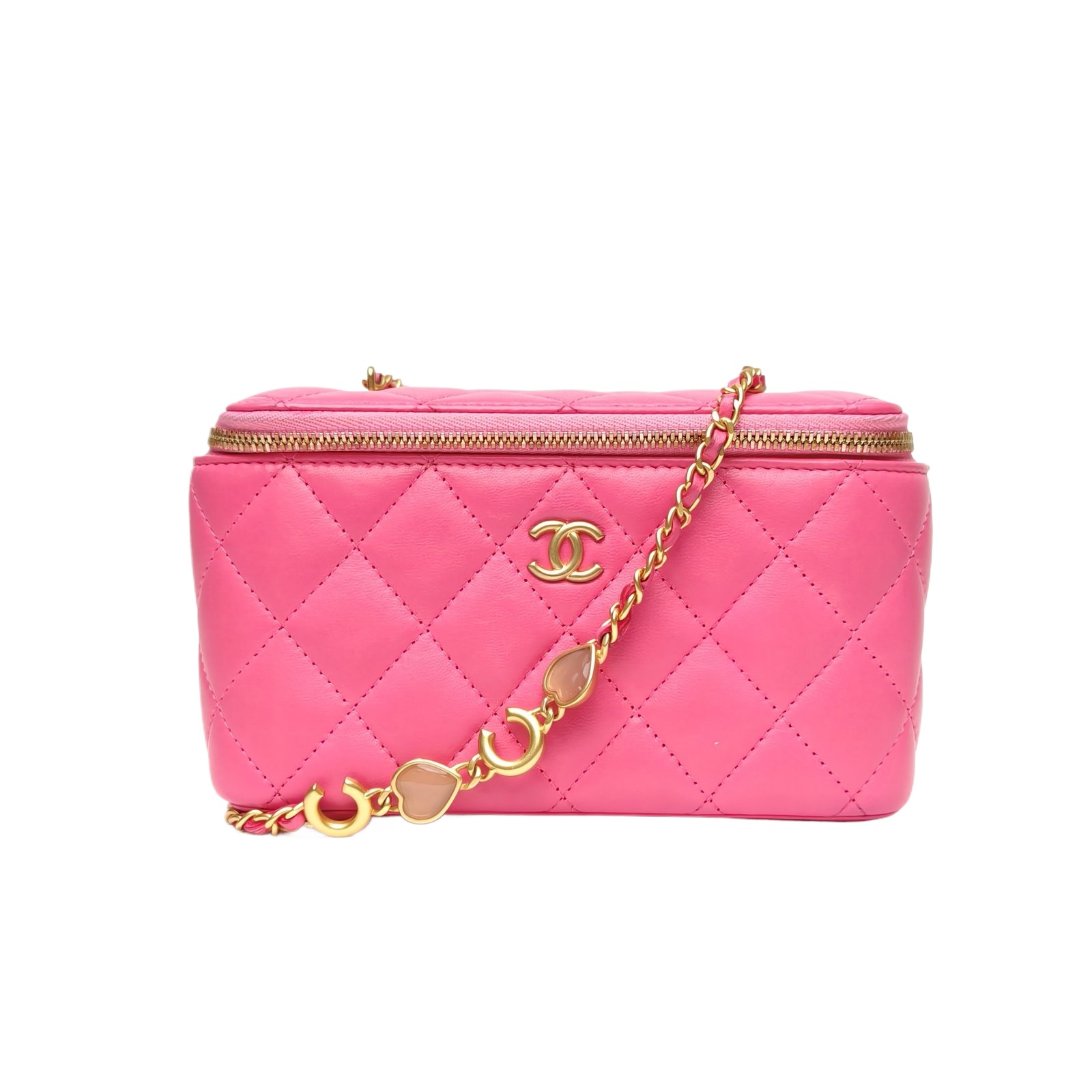 Chanel Vanity Case 17cm Pink Leather