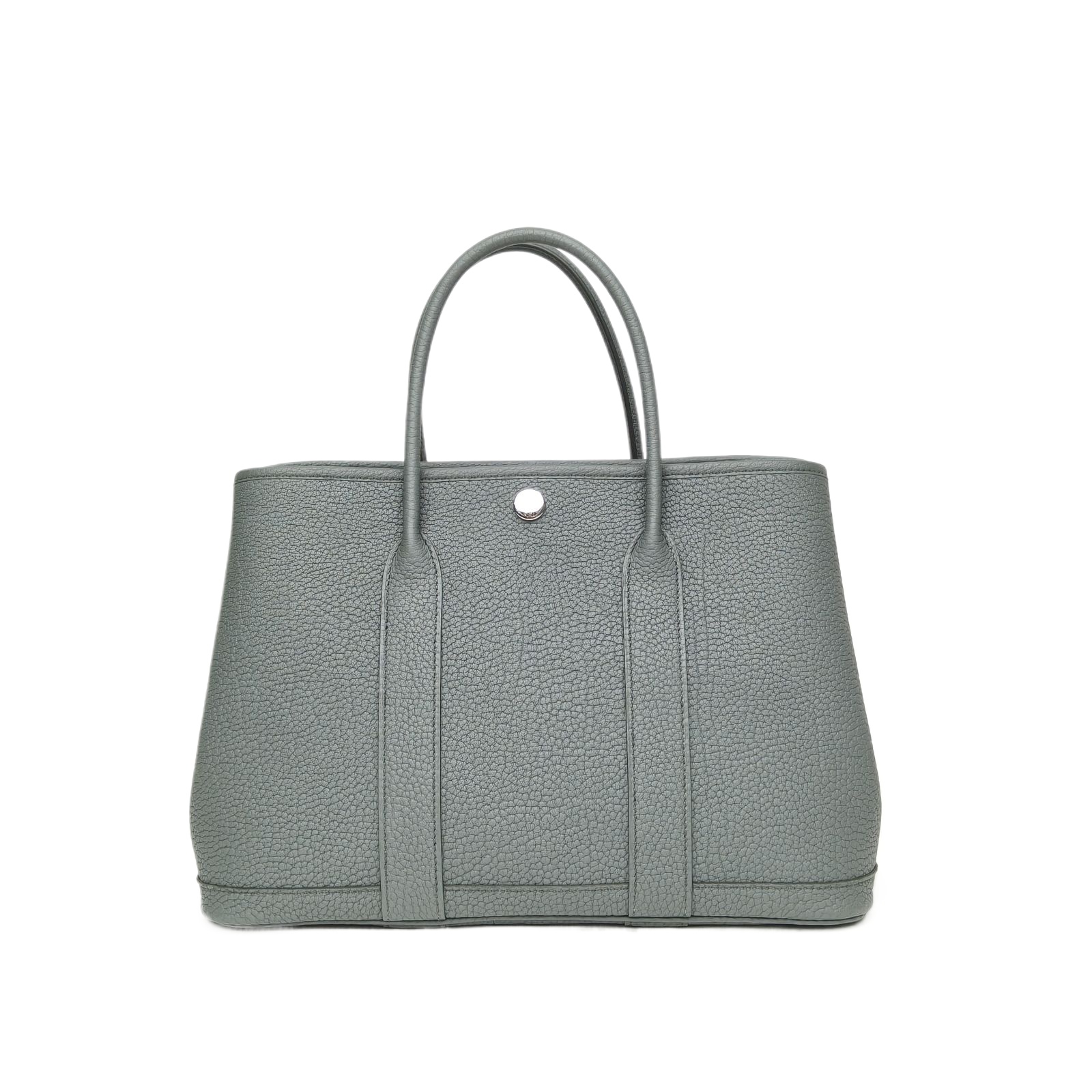 HERMES Garden Party 30 Bag Gris Epsom Leather