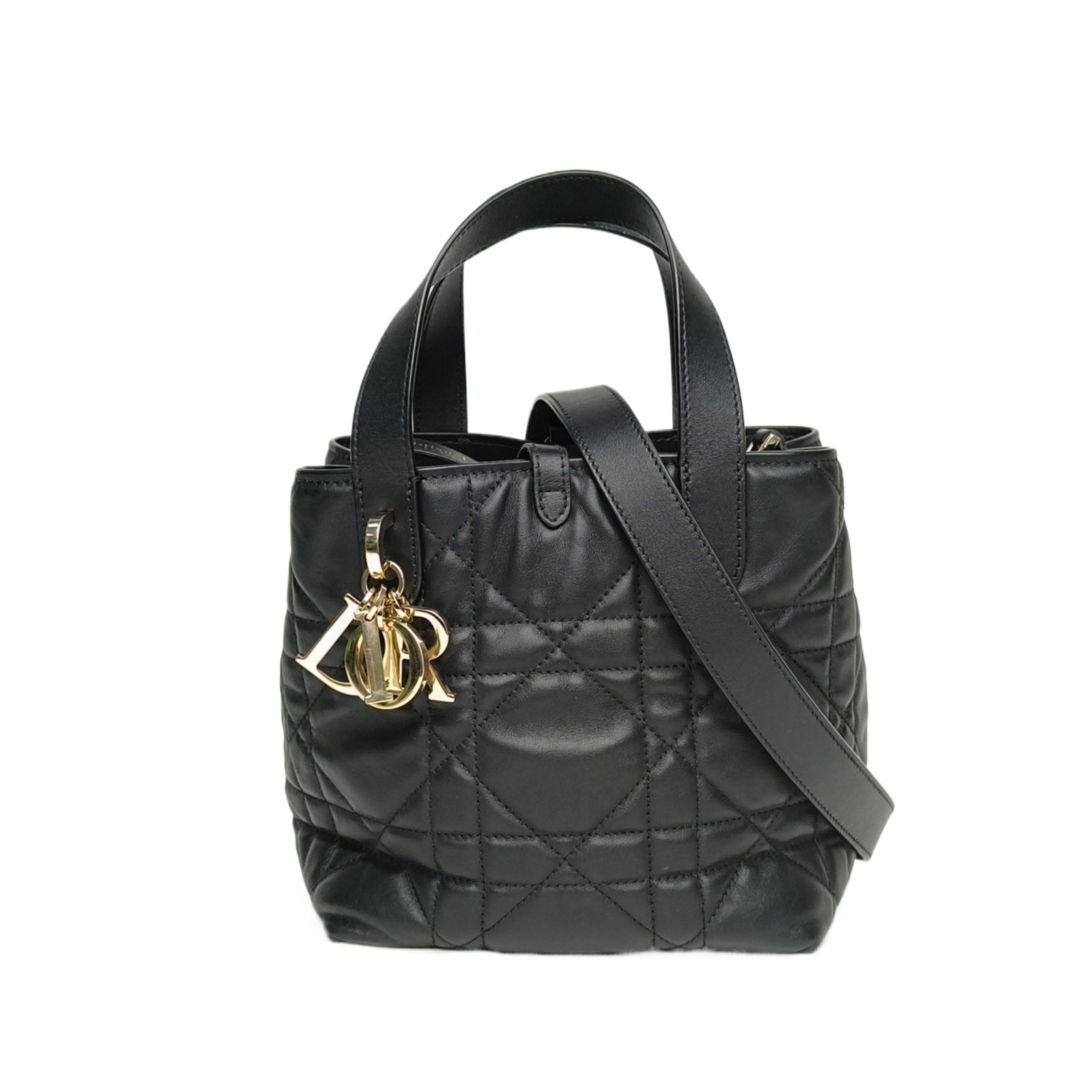 Dior Toujours Vertical Small Bag Black Leather