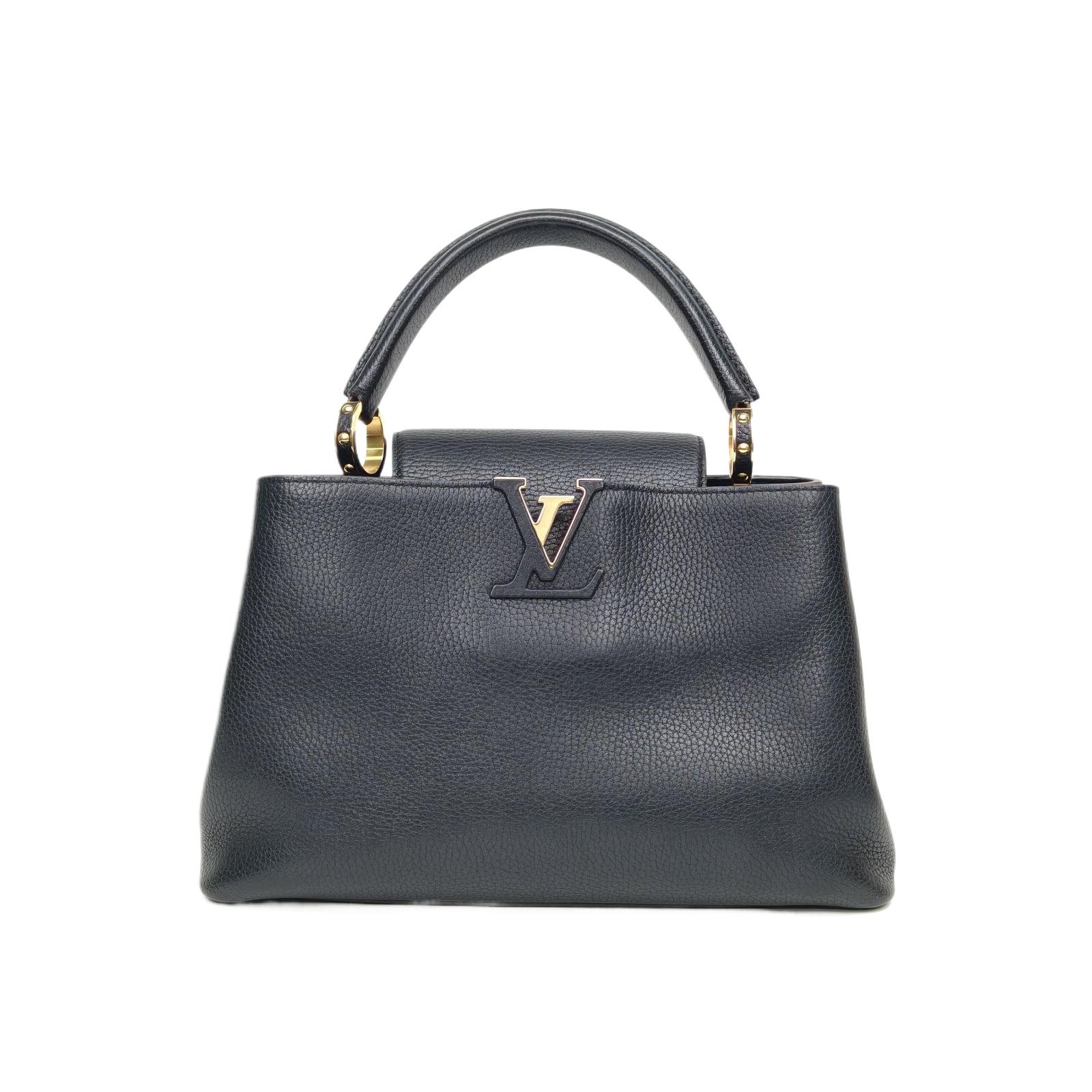Louis Vuitton Capucines Small Bag Black Leather