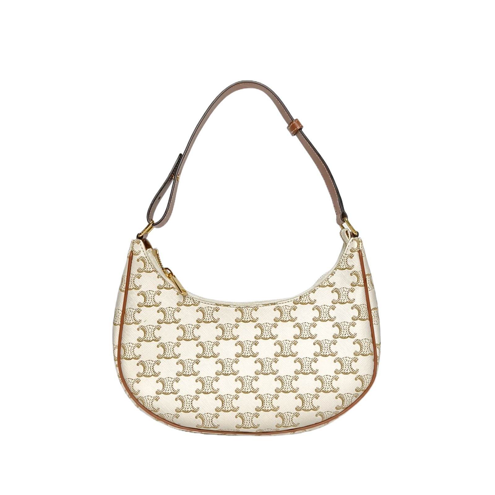 Celine AVA Medium Hobo White Triomphe PVC Gold Hardware