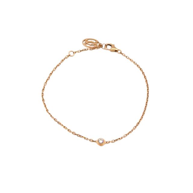 CARTIER D'AMOUR Single Diamond Bracelet 18K Pink Gold
