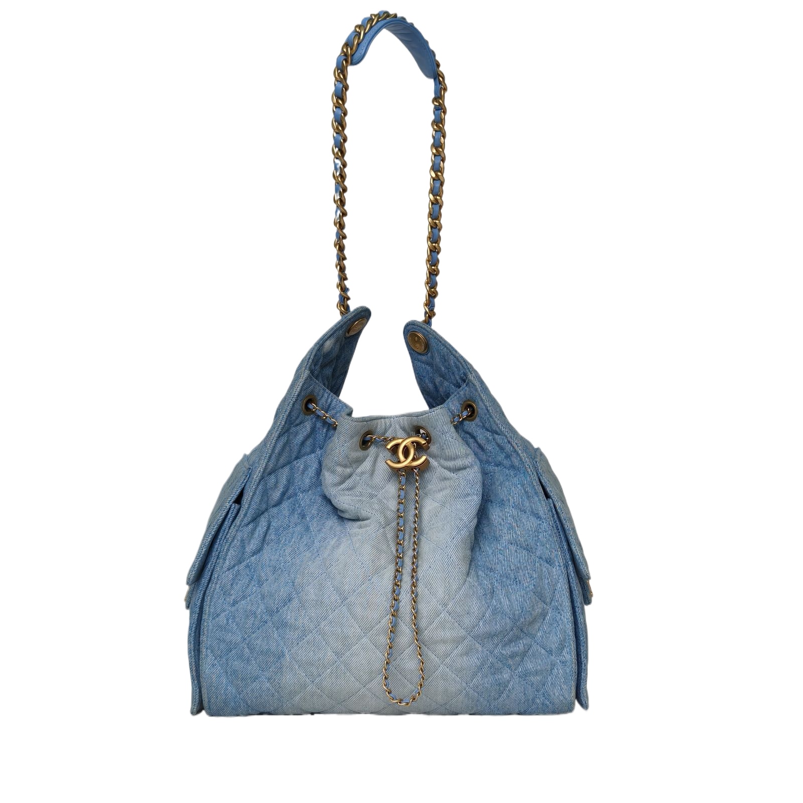 Chanel 25 denim shoulder bag