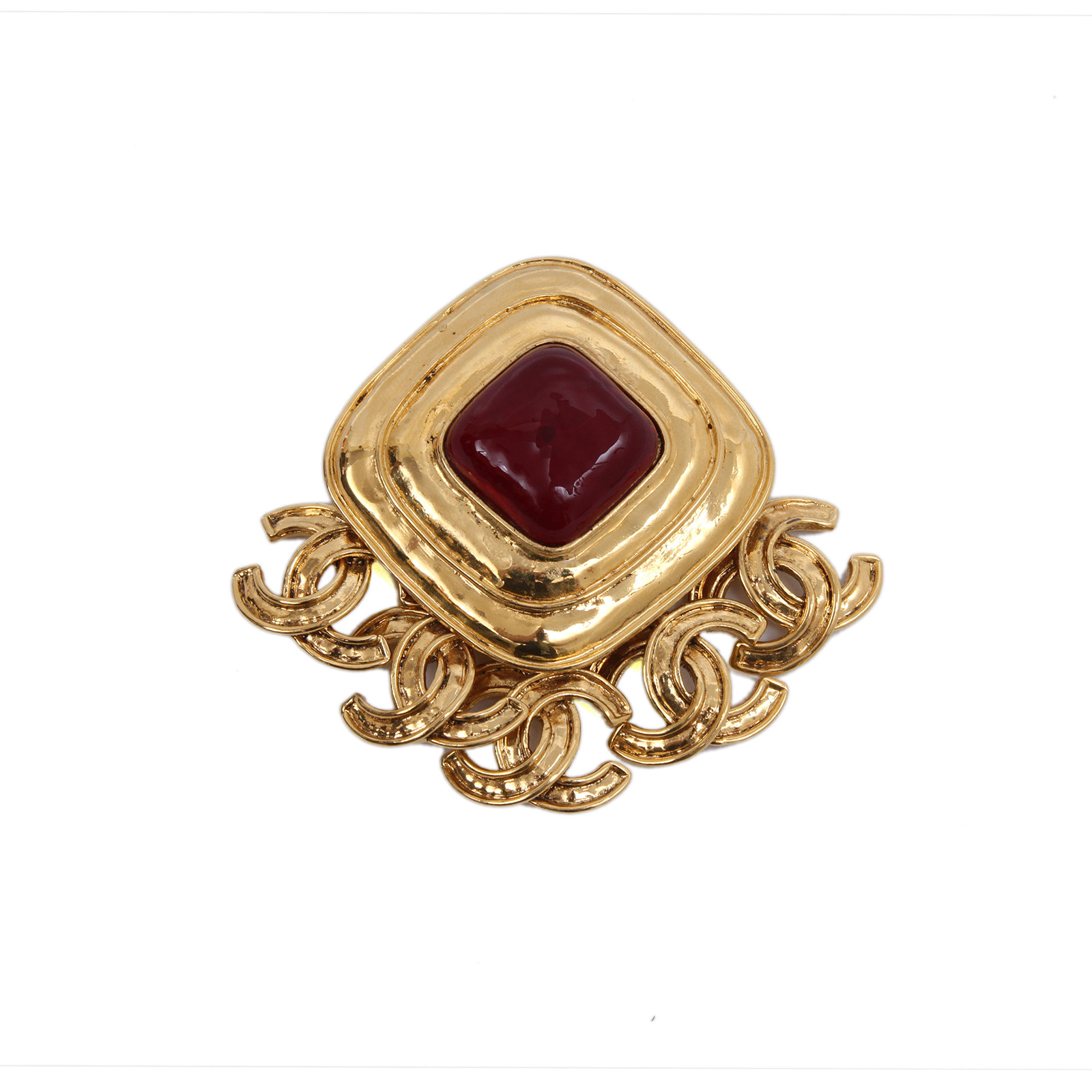 CHANEL Vintage Gripoix CC Brooch