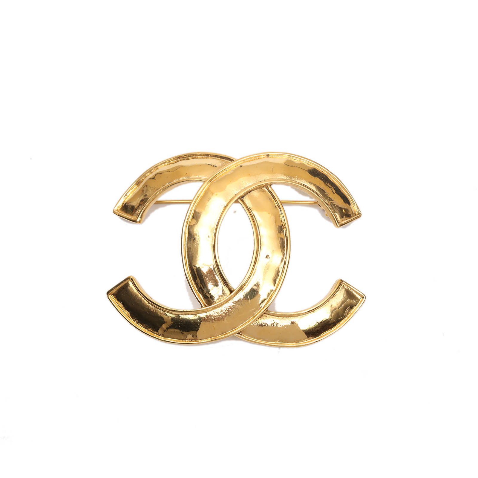 CHANEL Vintage Large Logo Brooch