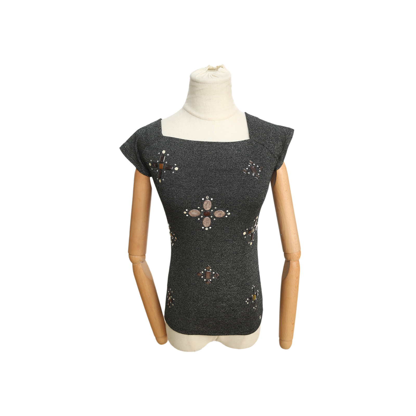 CHANEL Embellished Knit Top