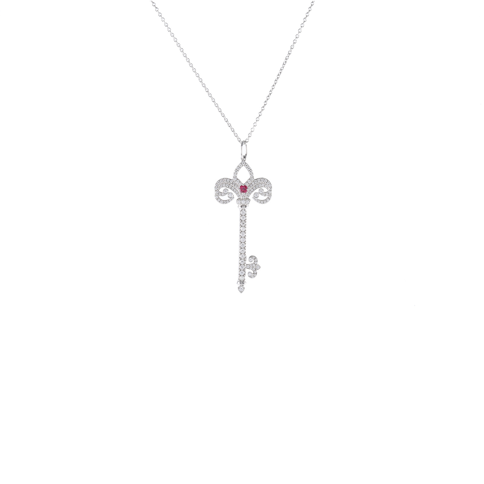 TIFFANY & CO. Key Pendant Necklace