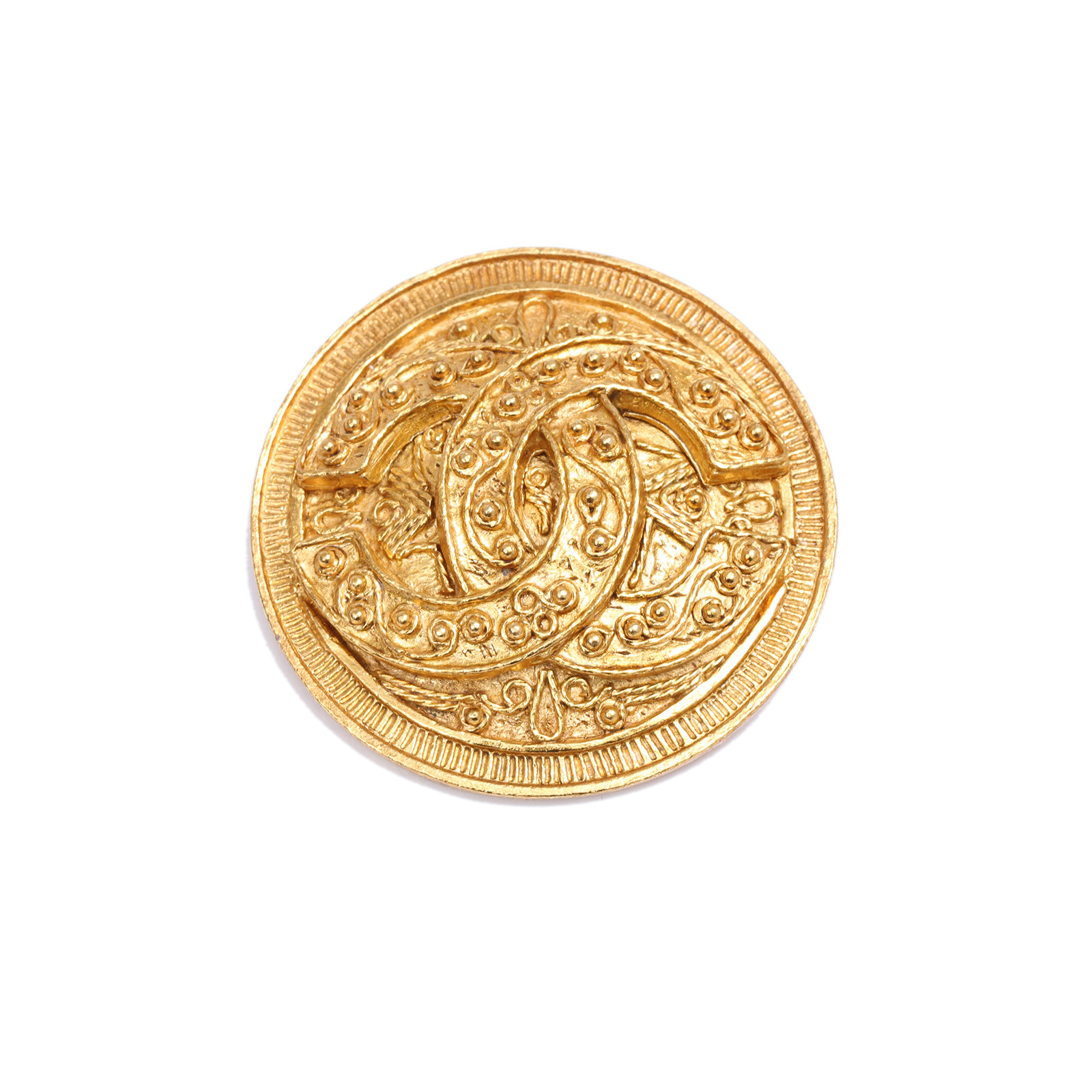 CHANEL Vintage CC Grapevine Brooch