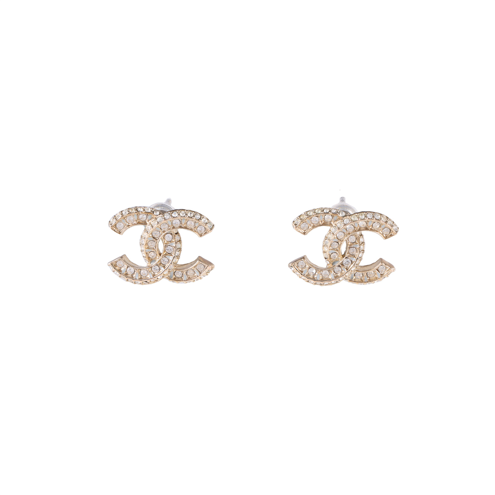CHANEL Crystal CC Earrings