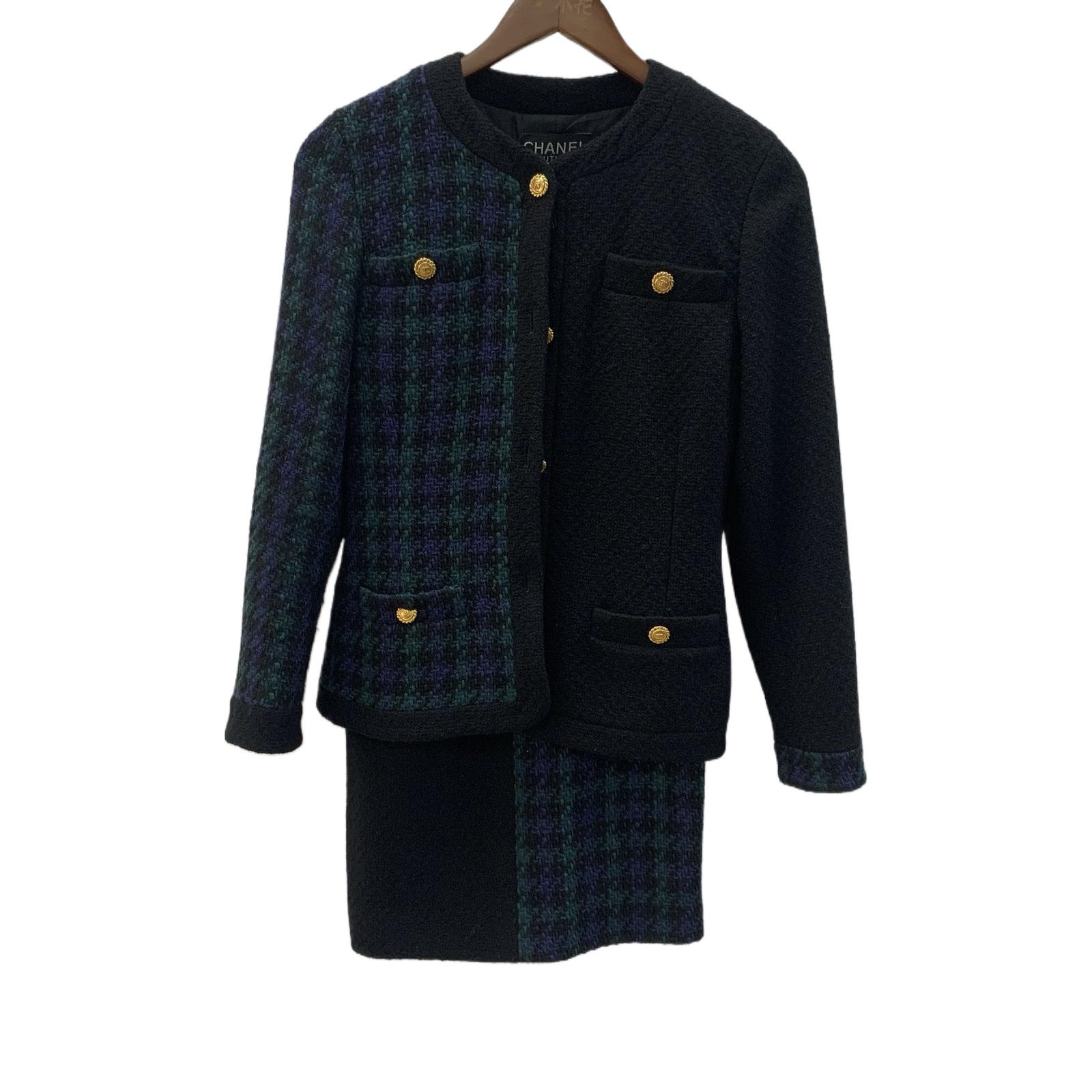 CHANEL Vintage Tweed Skirt Suit