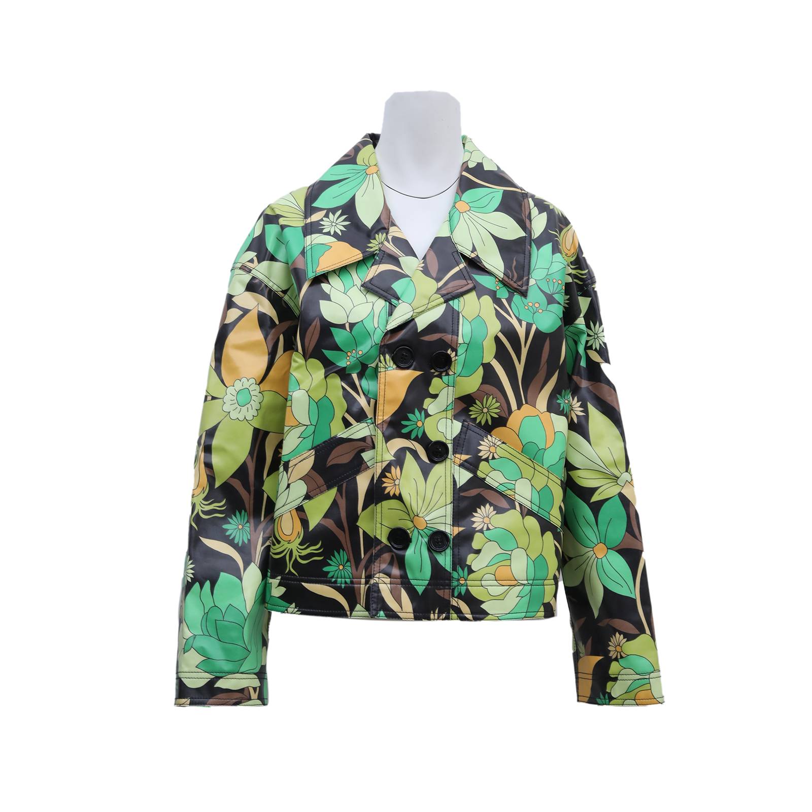 FENDI Green Floral Print Jacket