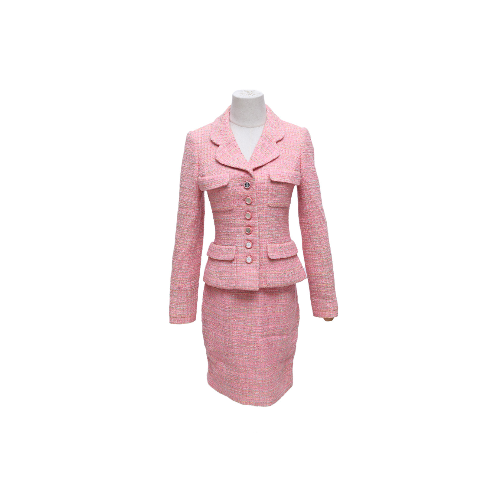 CHANEL Vintage Tweed Skirt Suit