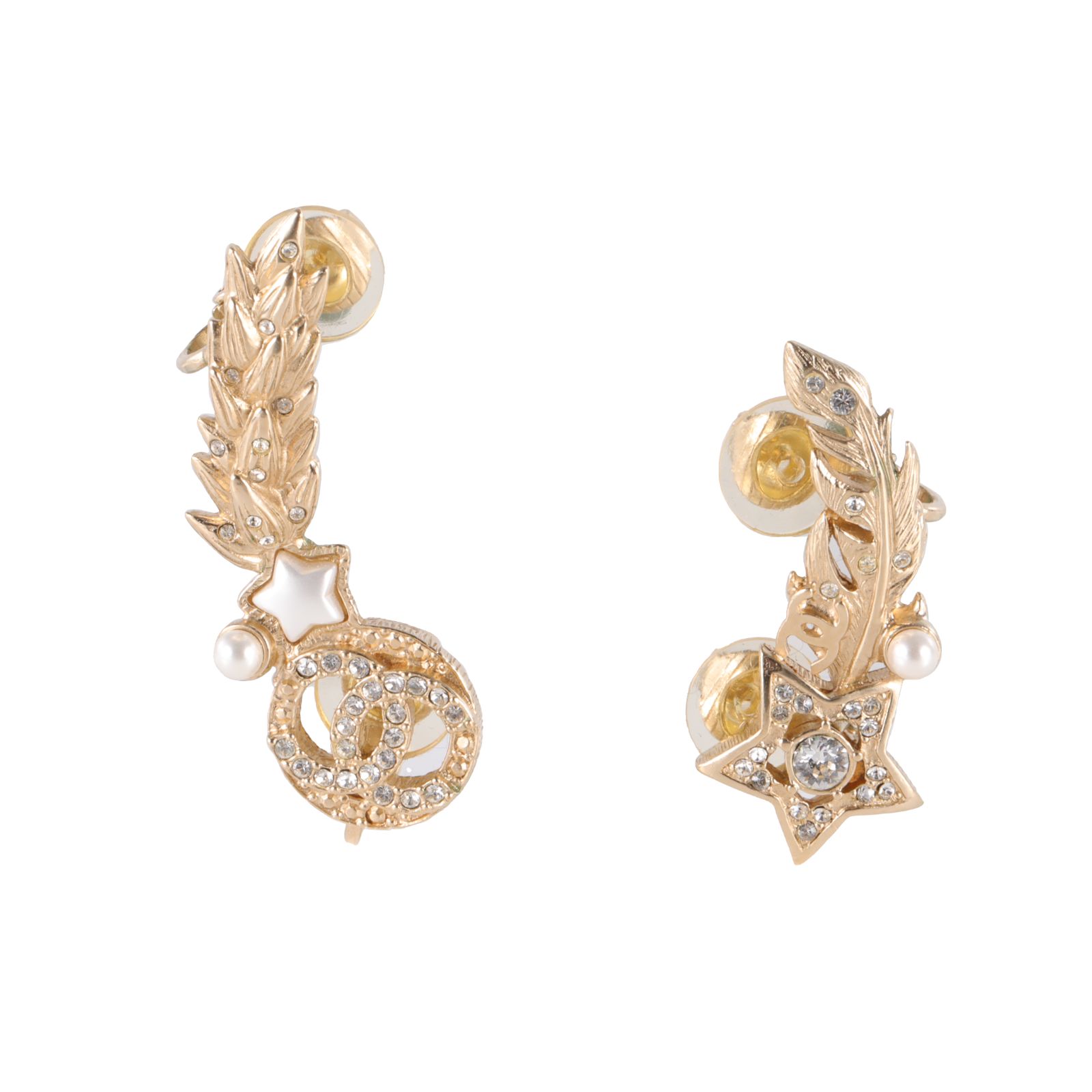 CHANEL Feather Earrings