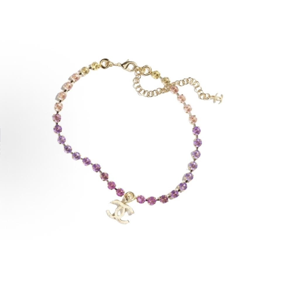 CHANEL 24C Colorful Crystal Chain Necklace