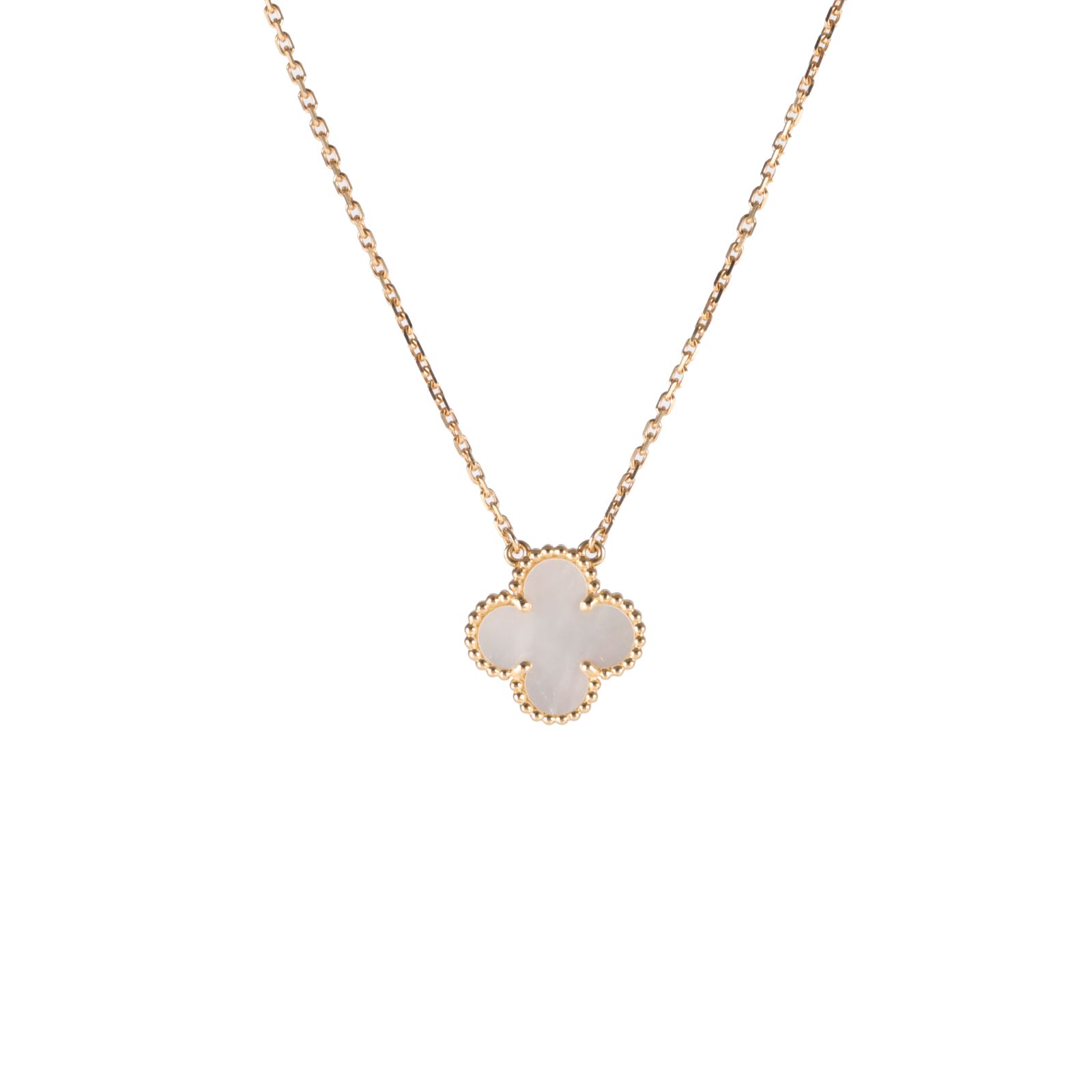 VAN CLEEF & ARPELS Vintage Alhambra Mother-of-Pearl Necklace