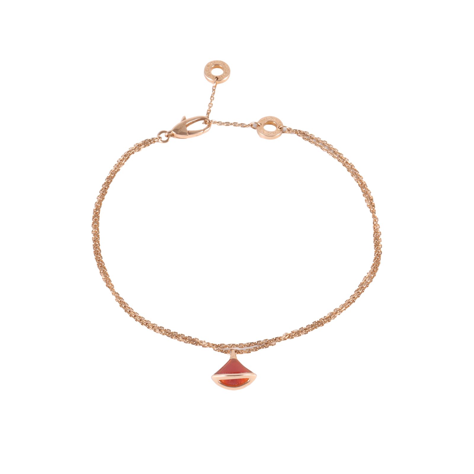 BVLGARI DIVAS' DREAM Pink Gold & Red Jade Bracelet