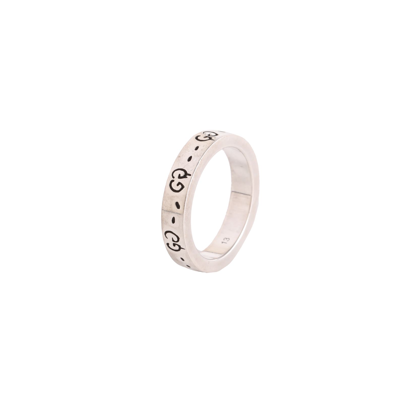 GUCCI Ghost AG925 Silver Skull Ring