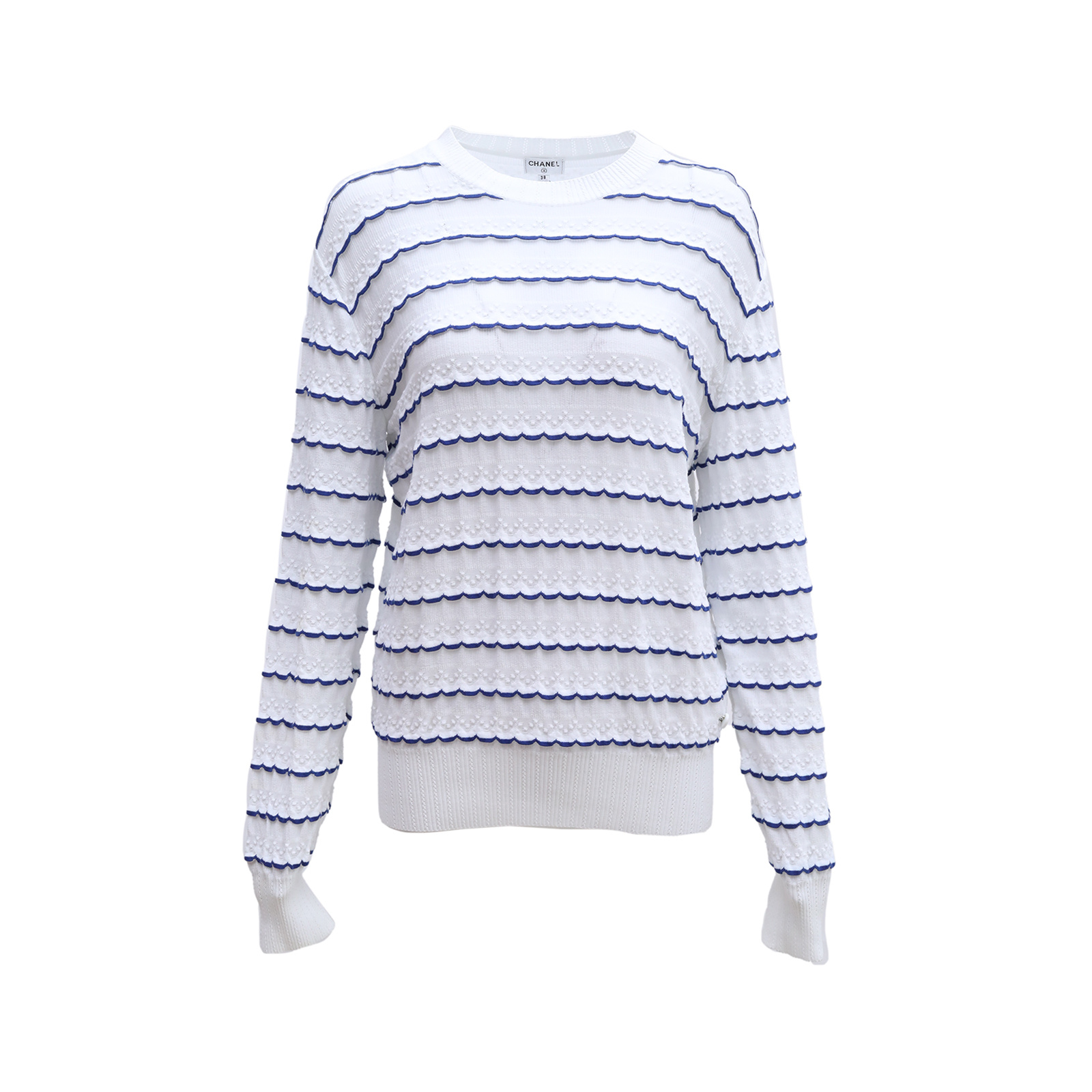 CHANEL Striped Knit Sweater