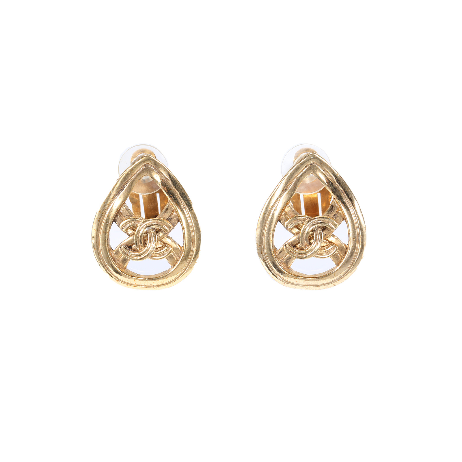 CHANEL Vintage Openwork Earrings