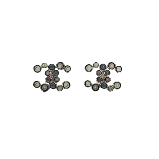 CHANEL Colorful Stud Earrings