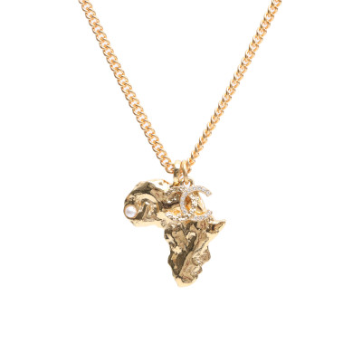 CHANEL Map Series Lava Pendant Necklace