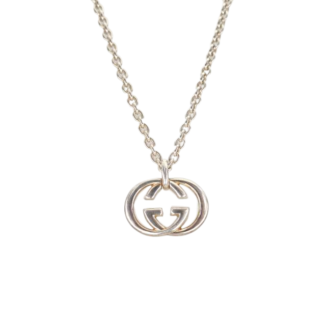 GUCCI AG925 Silver Interlocking G Necklace
