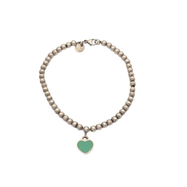 TIFFANY & CO. AG925 Silver Heart Bracelet