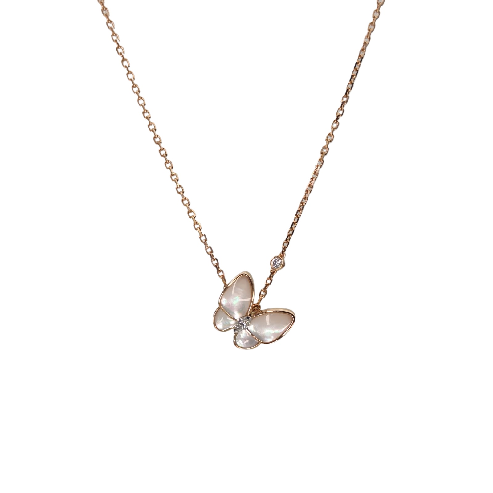 VAN CLEEF & ARPELS Two Butterfly Necklace